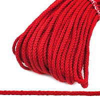 С831 Шнур отделочный плетеный, 4 мм*30 м (красный)
