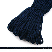 С831 Шнур отделочный плетеный, 4 мм*30 м (т.синий)
