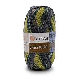 Пряжа YarnArt 'Crazy color' 100гр 260м (25% шерсть,75% акрил)