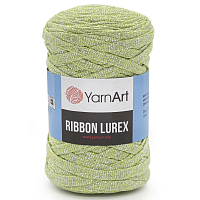 Пряжа YarnArt 'Ribbon Lurex' 250гр 110м (60% хлопок, 20% вискоза и полиэстер, 20% металлик) (726 салатовый)