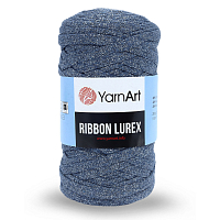 Пряжа YarnArt 'Ribbon Lurex' 250гр 110м (60% хлопок, 20% вискоза и полиэстер, 20% металлик) (730 джинсовый)