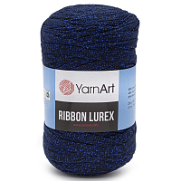 Пряжа YarnArt 'Ribbon Lurex' 250гр 110м (60% хлопок, 20% вискоза и полиэстер, 20% металлик) (740 темно-синий)