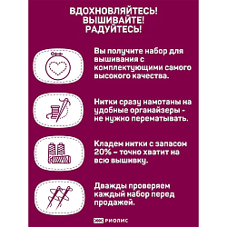 916 Набор для вышивания Риолис 'Материнская любовь' по мотивам картины Г. Климта', 30*35 см