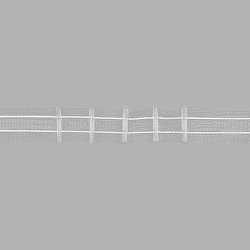 200030 (Роман) Тесьма шторная 1/2 'Гармошка' (2 шнура) 20мм*50м, прозрачный