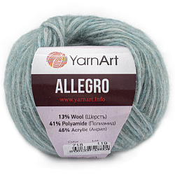 Пряжа YarnArt 'Allegro' 50гр 145м (13% шерсть, 41% полиамид, 46% акрил)