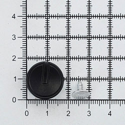 21NB-0211 Пуговица джинсовая на фиксированной ножке 18мм цв.металл, черный