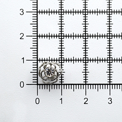 ME 625 Пуговица со стразом 16L (10мм) на ножке, металл