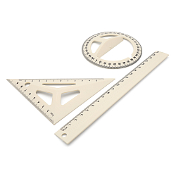 DV-1655 Набор геометрический (линейка + треугольник + транспортир)