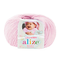 Пряжа ALIZE 'Baby wool' 50гр. 175м. (20% бамбук, 40% шерсть, 40% акрил) ТУ