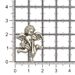 Пуговица 'Ангел' 41L (26мм) на ножке, пластик под металл