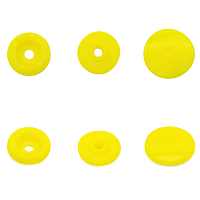Кнопка круглая 12,5/10мм пластик (уп.~100шт) NEW STAR (110 жёлтый)