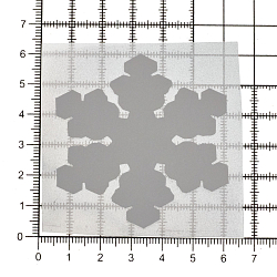 Светоотражающая наклейка на одежду 'Снежинка'