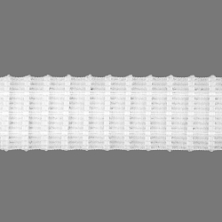 С01/50 Тесьма шторная 1/2 'Параллельная складка' (3 шнура) для велькро 50мм*50м, белый