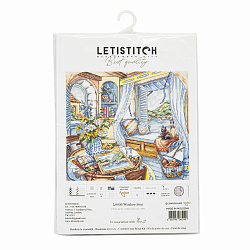 Набор для вышивания LetiStitch 'Вид у окна' 33*29см