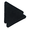 59116 Заплатки пришивные из замши, треугольник равносторонний 6см с перфорацией, 2шт/упак, 100% кожа 20 черный