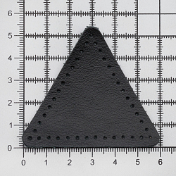 9116 Заплатки пришивные из кожи, треугольник равносторонний 6см с перфорацией, 2шт/упак, 100% кожа